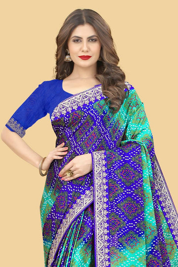 Ethnic Motifs Zari Woven Design Banarasi Saree